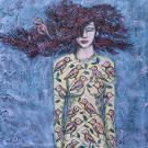 Im an island 2020 Maarit Siltamaeki 100cm x 100cm Akryyli kankaalle